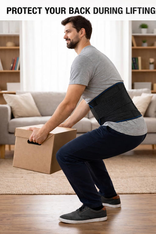 GRISHA Back Support Belt, Adjustable Lumbar Brace for Lower Back Pain Relief, Posture and Back Support for Men and Women