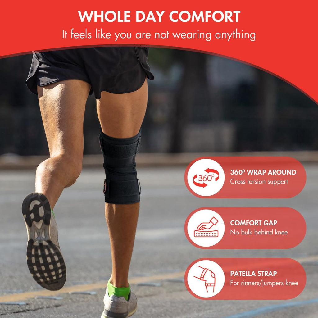GRISHA Knee Brace for Men & Women – Adjustable Patella Support Strap for Sports, Running, Gym & Daily Wear