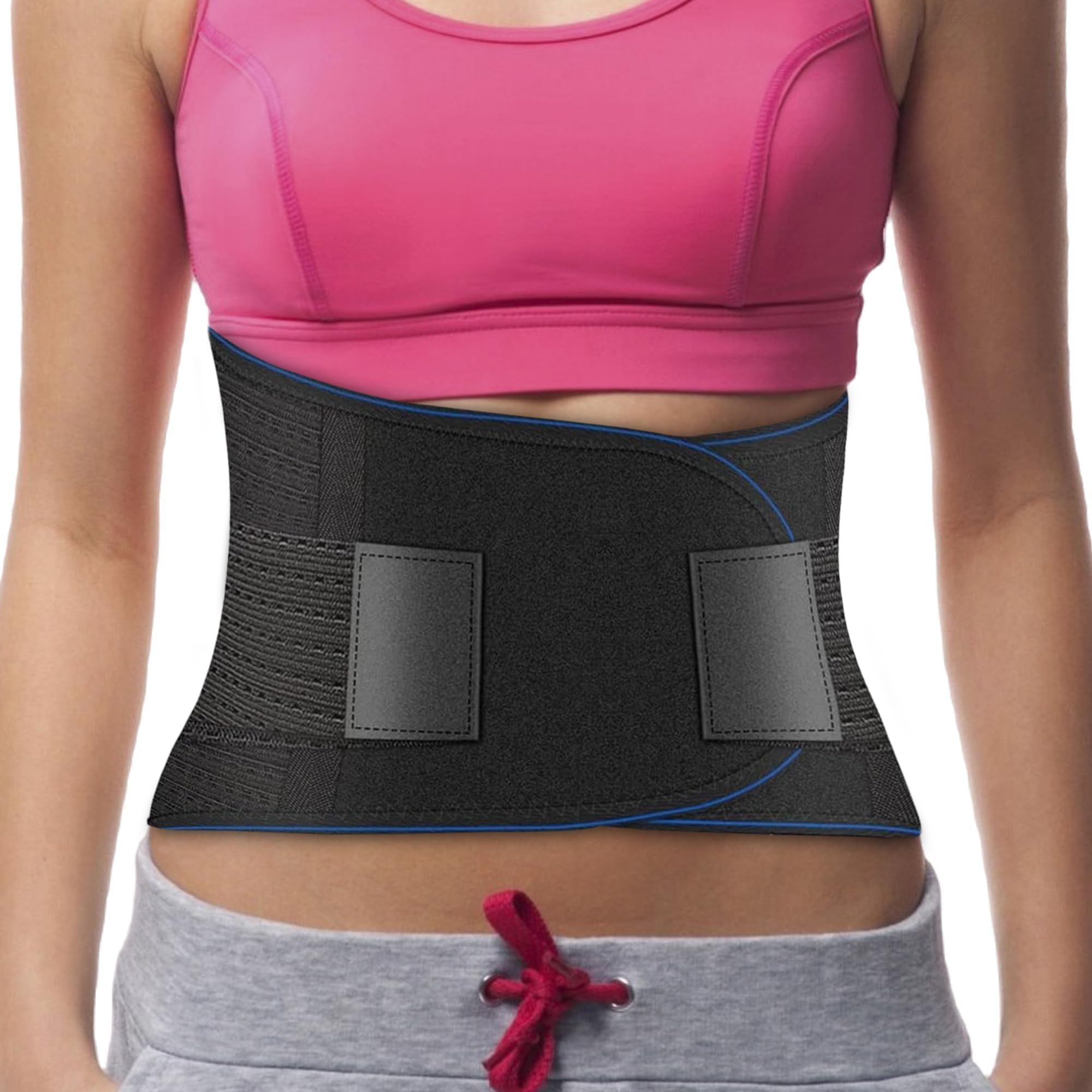GRISHA Back Support Belt, Adjustable Lumbar Brace for Lower Back Pain Relief, Posture and Back Support for Men and Women